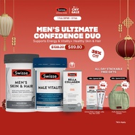 [BUNDLE] Swisse Men’s Ultimate Confidence Duo: Supports Energy & Vitality + Healthy Skin & Hair