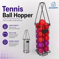 Portable Tennis Ball Hopper & Pickleball Ball Picker | Large Capacity Ball Basket Collector | Foldab
