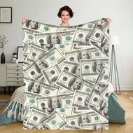 Million Dollars Novelty Blanket Funny Dollar Lunch Break Quilt Cool Quilt Creative Funny Blanket Nap