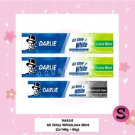 Darlie All Shiny White Lime Mint 140gx2 + Charcoal Clean 80g Toothpaste