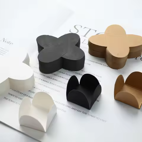50 Pcs 3.4cm Kraft Paper Chocolate Spacer Candy Tray Dessert Base Compartment