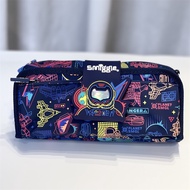 Smiggle Utility Pencil Case Multifunctional Dark Blue Astronaut astronaut Double layer stationery bag