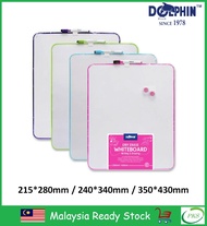 Dolphin Magnetic Whiteboard 215*280mm / 240*340mm / 350*430mm Portable Kid Mini Whiteboard (DOL-8001