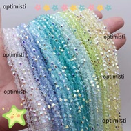 OPTIMISTI 10pcs Loose Spacer Beads, DIY Colorful Bicone Crystal Beads,  Austria Faceted 4mm Glass Cr