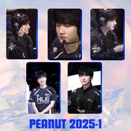 Set of 5 Cards HLE Peanut 2025 - League of Legends Player - FakeNut Set 3,4 Photocard