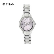 Titan Purple Dial Metal Strap Women's Watch 95024SM02