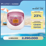 Nồi cơm điện tử Cuckoo 1L CR-0631F ( màu hồng) - Lòng nồi chống dính nhiều chế độ nấu ăn - Chất lượn