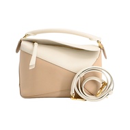 【二手】 LOEWE Puzzle Edge 小號手提包 A510P60X44 小牛皮 白色