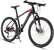 Fashionable Simplicity 26inch 27-Speed Mountain Bikes Dual Disc Brake Hardtail Mountain Bike Mens Women Adult All Terrain Mountain Bike Adjustable Seat &amp; Handlebar (Color : Red)