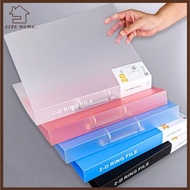 YELGIRL Transparent Folder, D-shaped Plastic Binder File Folder, Practical Office Document 2 Holes L