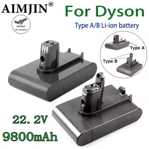22.2V 9800mAh power battery For Dyson DC35, DC45 DC31 DC34 DC44 DC31 DC35 Type A/B Li-ion Vacuum Bat