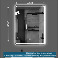 Bathroom Intelligent Mirror Lighting Luminous Mirror Beauty and Makeup Dimming Touch LED Mirror Make