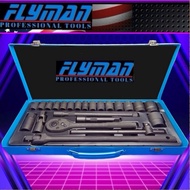 Flyman 24pcs (8-32mm) and 17pcs (8mm-24mm) 1/2 drive heavy duty socket set socket wrench set