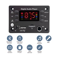 DC 5V/12V Bluetooth 5.0 MP3 WMA WAV APE Decoder Board Hands-free Car Audio Microphone USB TF FM Radio Mp3 Music Player Speaker