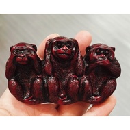 3 monkeys red figures Feng shui home Decoration