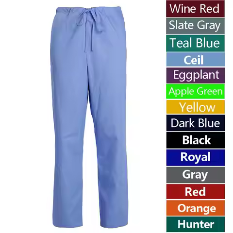 Women's Scrub Pants Nursing Uniform Pants Drawstring Cargo Pants