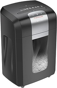 Bonsaii Paper Shredder, 120 Minutes Running Time, 14-Sheet Heavy Duty Cross-Cut CD Credit Card Shredder for Office with 6 Gallon Pull-Out Basket and 4 Casters, Black