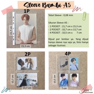 Photocard Polaroid Sleeve Pocket Bambi Multitholes Plastic Binder A5 Size 1P, 2P, 4P