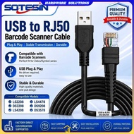 USB to RJ50 Barcode Scanner Cable DS2208 5V Data Cable 2M - S2