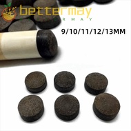 BETTER-MAYSHOW Pool Cue Tips, Wear Resistant 9/10/11/12/13mm Billiard Cue Tips,  Anti-slip High Elas