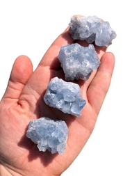 Raw Celestite Cluster (mini: 1" - 2") - Blue Celestite Geode - Celestite Cluster - Healing Crystals 