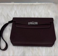 Hermes Kelly Depeches 25 深棕 Togo皮銀扣