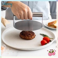 CHERRY Stainless Steel Grill Press, No Rust Round Smash Burger Press, Steak Burger Stainless Steel B
