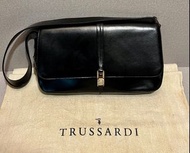 意大利製TRUSSARDI精典真皮皮包