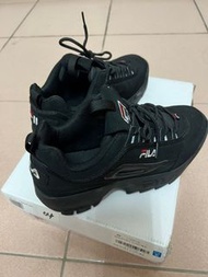 Fila 鋸齒 老爹鞋 全黑 cm 25.5 #23開學季