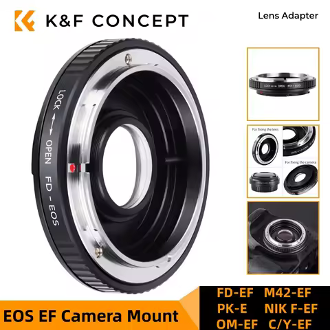 K&F CONCEPT Camera Lens Adapter For Canon FD FL Pentax K Olympus OM Contax Yashica Nikon F AI G M42 