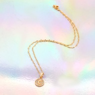 Hyl Jewelry 311N Kalung Titanium Huruf Muda Emas Wanita Anti Karat Asli Panjang