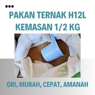 Original 100% Repack H12L 500 Grams 1/ 2 kg Half a kilo CHICKEN Pellet FEED | Sri Mulya - Honest & T
