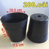 200 Chậu nhựa ươm cây C5 Vĩ Hiền miệng.đáy.cao 10.5x11x7.5 nhựa pe dẻo bền-77202