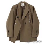 [blazer/suit] Brown suit Coat Women Korean Version Loose suit