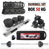 Dumbell Set Box 50kg | Barbel Koper 50 kg Dumbel