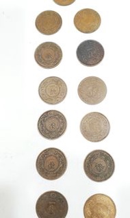 分售 日本古幣硬幣昭和6.9.10.11.12.13年 一錢桐葉銅幣銅板銅圓 真品收藏