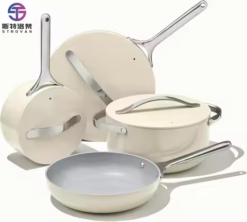 Nonstick Aluminum Cookware Set Lids and Kitchen Storage Non Toxic Oven Safe