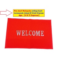 Car Carpet Tikar Welcome Rubber Floor Mat Pad Permaidani Getah Kaki Lantai Selamat Datang Office Rumah Kedai Pejabat Red