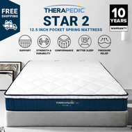 Therapedic USA "Star Two" 6 Layers Pocket Spring Mattress with Latex Top + Coconut Fibre - Single/Qu