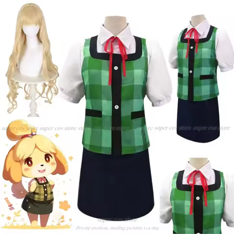 Animal Crossing Isabelle Cosplay Costume Game Animal Crossing New Horizons Costume Women Uniform Out