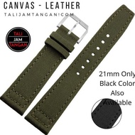 21Mm Canvas Watch Strap Canvas Leather Watch Strap
