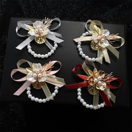 Grade Wedding Bride Bridesmaid Wrist Flower Fairy Sisters Girlfriends Group Mori Style Beige Bracele