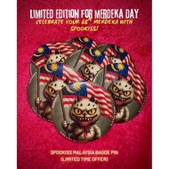SPOOKISS 1PCS Limited Edition Malaysia Button Badge Pin MERDEKA SPECIAL