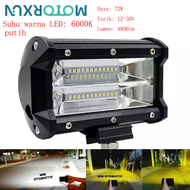 LAMPU TEMBAK 24 MATA 2 SUSUN SOROT FOKUS 1 WARNA 72 WATT 12 VOLT DC CREE WORK LIGHT