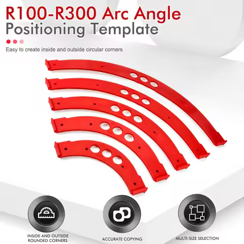 R100-R300 Arc Radius Template Woodworking Inside Outside Round Corner Jig Router Guide For Table Fur