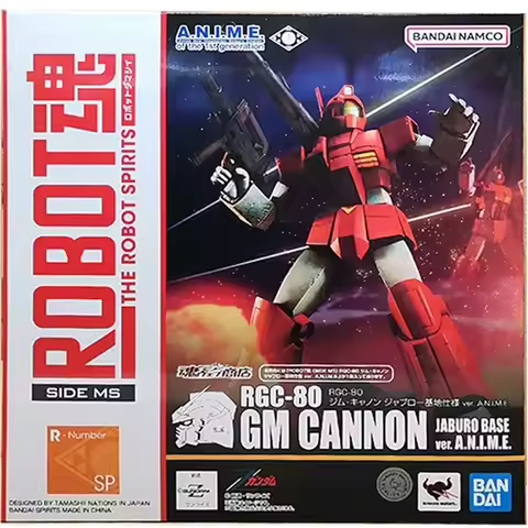 Spot SaleBandai Original THE ROBOT SPIRITS RGC-80 GM CANNON JABURO BASE Gundam Figura Acción Anime, 