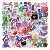 Cartoon Magic Potion Stickers – Cute Witch Potion Bottle Vinyl Stickers Set Fantasy Magic Elixir Aes