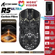 ATTACK SHARK R5 Ultra Wireless Gaming Mouse 3 Modes Connection Carbon Fiber PAW3950MAX 8000Hz Pollin