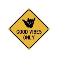 1pc "Only Good Mood" Funny Metal Tin Plaque (7.87"x7.87"/20x20cm), Novelty Vintage Plaque Decoration
