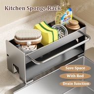 Kitchen Sponge Rack Sink Storage Drain Rack Save Space Countertop Storage Rack for Draining Water, D